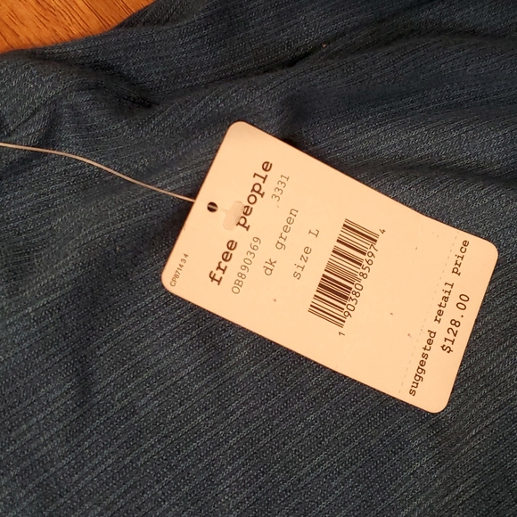 Free People Sundown Cowl blue neck ruched midi sneath dress long sleeves Large - Picture 9 of 13